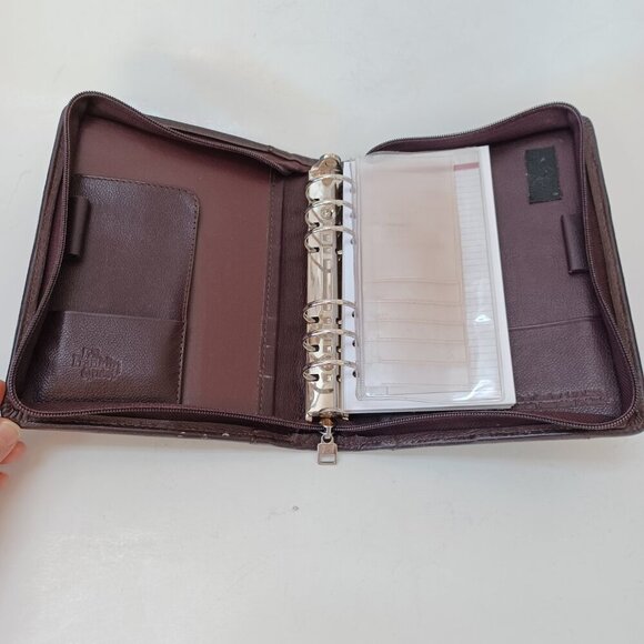Franklin Covey Planner Franklin Quest Binder Brown Leather 6 Ring Organizer - Picture 6 of 16